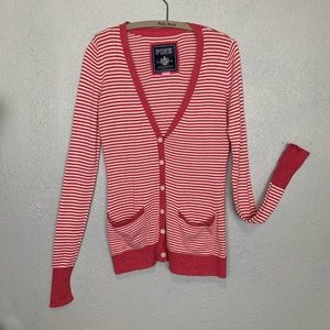 PINK Victoria’s Secret striped boyfriend cardigan